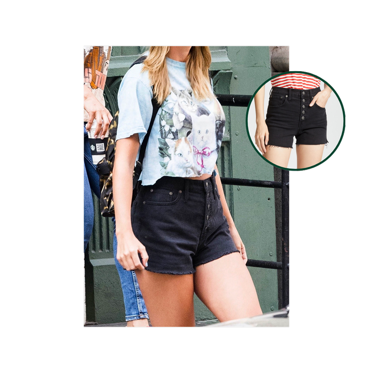 High Rise Black Shorts — Taylor Swift Style